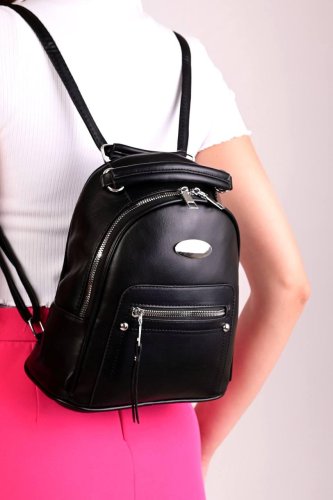 Рюкзак жіночий чорний код 7-18613 - SvitStyle
