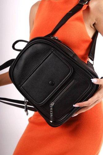 Рюкзак жіночий чорний код 7-1014 - SvitStyle