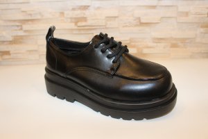 Туфлі жіночі чорні на шнурівці Т1701 37 - 8612396 - SvitStyle