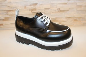 Туфлі жіночі чорні на шнурівці Т1702 37 - 8612397 - SvitStyle