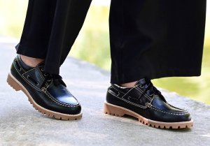 Туфлі жіночі чорні на шнурівці Т1727 - 8612544 - SvitStyle
