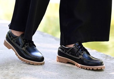 Туфлі жіночі чорні на шнурівці Т1727 - SvitStyle