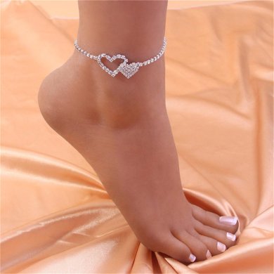 Браслет жіночий сріблястий на ногу код 2283 - SvitStyle