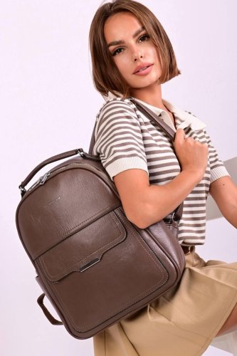 Рюкзак жіночий темно-бежевий код 7-9017 - SvitStyle
