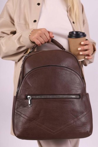 Рюкзак жіночий темно-бежевий код 7-9019 - SvitStyle