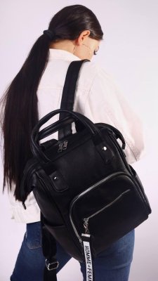 Рюкзак жіночий чорний код 7-9105 - 8612617 - SvitStyle