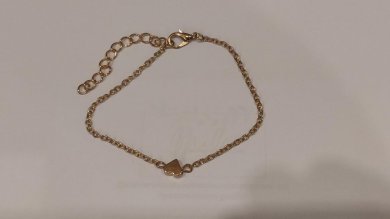 Жіночий золотистий браслет із серцем код 2296 - SvitStyle