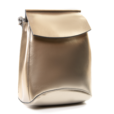 Рюкзак жіночий сріблястий натуральна шкіра код 25-8504 - SvitStyle