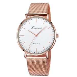 Модний жіночий кварцовий наручний годинник із золотистим ремінцем код 430 - 8613160 - SvitStyle