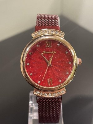 Жіночий наручний годинник із червоним браслетом код 711 - 8613162 - SvitStyle
