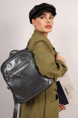 Рюкзак женский серый код 7-0084 - SvitStyle
