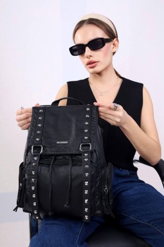 Рюкзак жіночий чорний код 7-0082 - SvitStyle