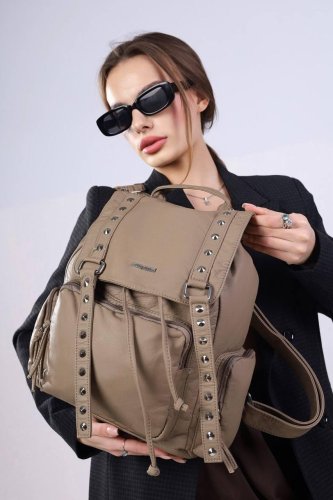 Рюкзак жіночий бежевий код 7-0082 - SvitStyle