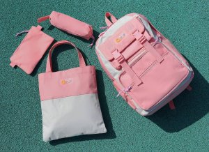 Набір жіночий рожевий рюкзак, сумка, пенал і гаманець код 7-0241 - 8614754 - SvitStyle