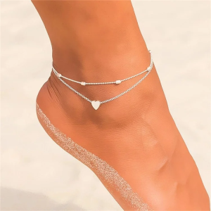 Набір жіночих сріблястих браслетів на ногу код 1675 - 8617484 - SvitStyle