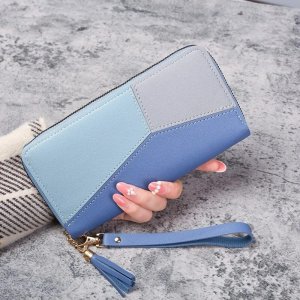 Жіночий блакитний гаманець на блискавці код 385 - 8617611 - SvitStyle