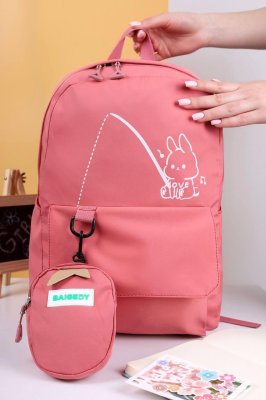 Рюкзак жіночий рожевий код 7-33141 - SvitStyle