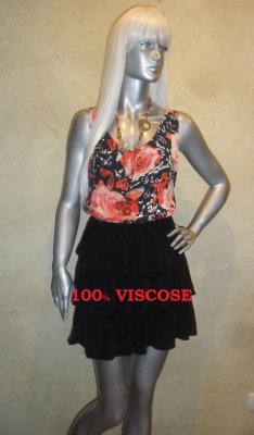 Романтичне міні плаття з воланами і трояндами motel s-m - 4810112 - SvitStyle