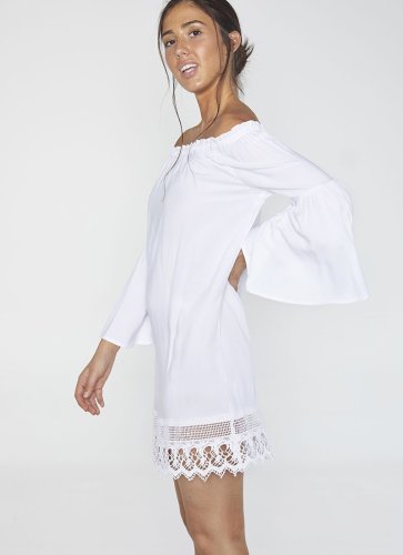 Пляжное платье Ysabel Mora 85690 белый S  Вискоза - SvitStyle