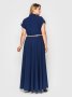 Роскошное платье макси в пол  Алена синее (2)