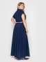 Роскошное платье макси в пол  Алена синее (5)