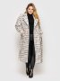 Жіноче пальто великих розмірів Соні сіра гусяча лапка (2)