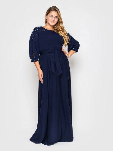 Вечернее платье Вивьен темно-синее - SvitStyle