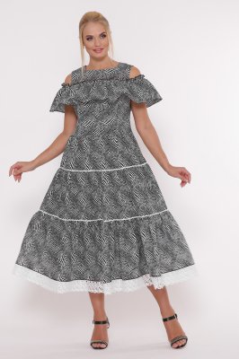 Нарядное платье Таяна горох - 7902167 - SvitStyle