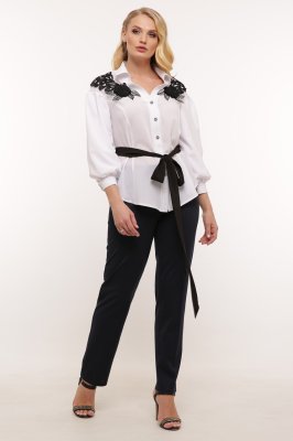 Блуза нарядная Франческа белая - 7903230 - SvitStyle