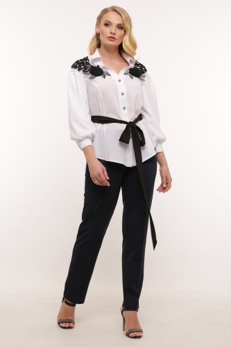 Блуза нарядная Франческа белая - SvitStyle