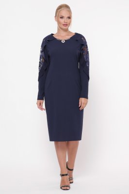 Нарядное платье Рамина темно-синее - 7903392 - SvitStyle