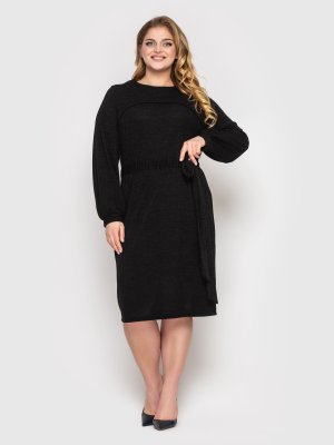 Вязаное платье Эмили черное - SvitStyle