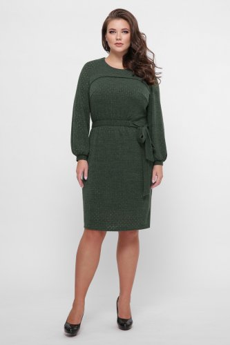 Платье вязаное Эмили зеленое - SvitStyle