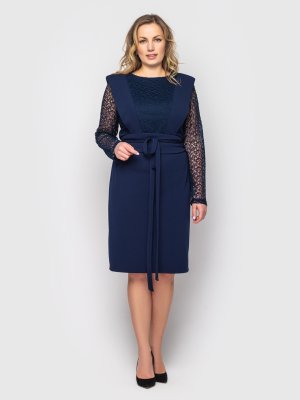 Женское платье Беатрис синее - 8104815 - SvitStyle
