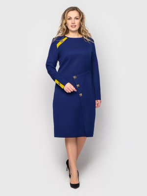 Деловое платье Аурика синее - 8104818 - SvitStyle