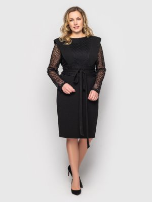 Женское платье Беатрис черное - 8104827 - SvitStyle