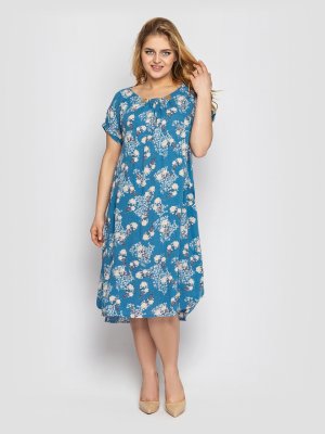 Платье летнее женское Палитра голубое - 8130344 - SvitStyle