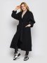 Пальто женское  свободного стиля Алеся черное (1)