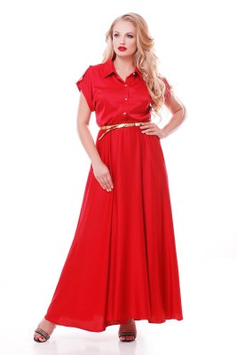 Роскошное платье макси в пол  Алена красное - 8258221 - SvitStyle