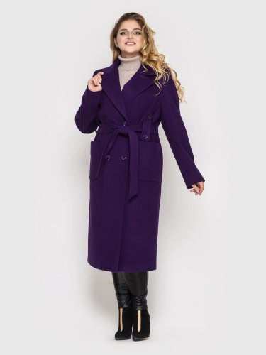 Жіноче пальто Віола фіолет - SvitStyle