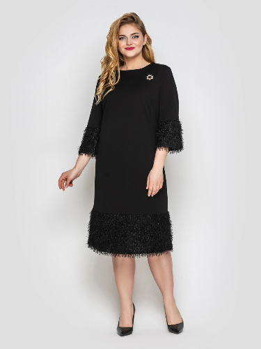 Женское платье Тереза  черное 52 - SvitStyle