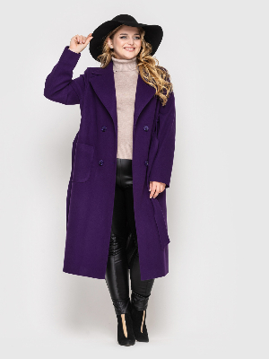 Пальто женское  Виола фиолет 52 - 8587884 - SvitStyle