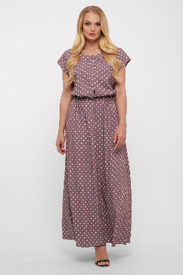 Длинное женское платье  Влада лиловое 54 - 8588059 - SvitStyle