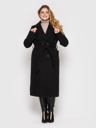 Пальто женское  Виола черное - SvitStyle