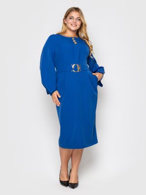 Платье женское Екатерина василькового цвета 54 - SvitStyle