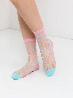 Шкарпетки жіночі 234РА ментол-рожевий - 8209284 - SvitStyle