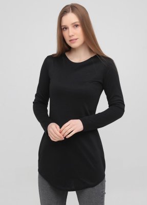 Жіноча приталена туніка-сукня на довгий рукав Подіум 25899-BLACK XS Чорний - 8581077 - SvitStyle