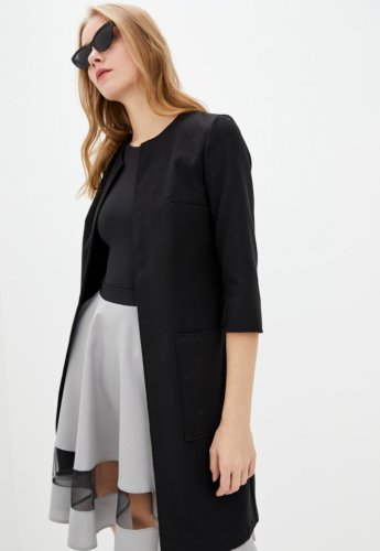Жіночий кардиган-пальто з кашеміру Подіум Sema 25237-BLACK XS Чорний - SvitStyle