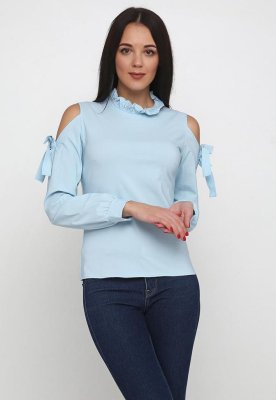 Жіноча блузка Подіум Kosmo 21260-LIGHT/BLUE XS Голубий - 8581386 - SvitStyle