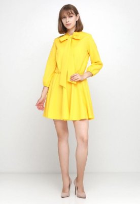 Жіноча сукня Подіум Castra 25896-YELLOW XS Жовтий - SvitStyle